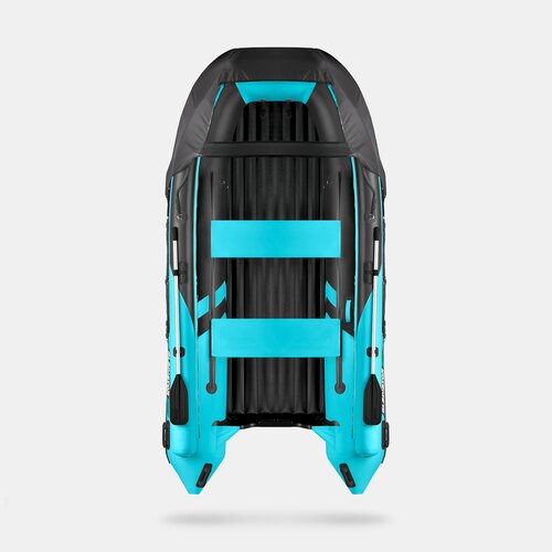 Надувная лодка GLADIATOR E380X черно-бирюзовый