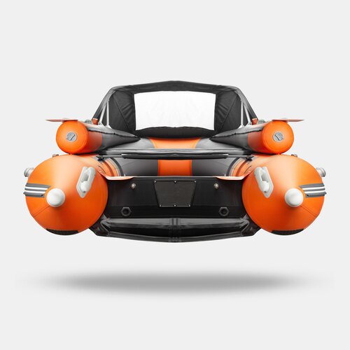 Надувная лодка GLADIATOR E380X PRO оранжево-темносерый