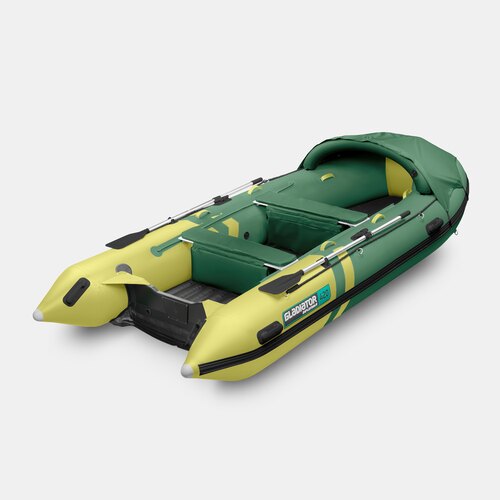 Надувная лодка GLADIATOR E420PRO зелено-оливковый