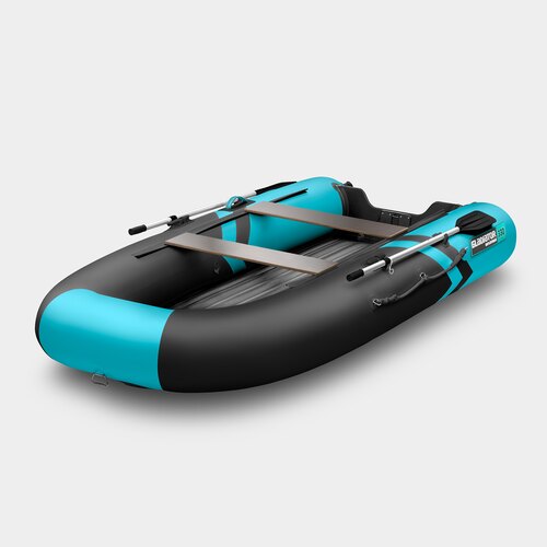 Надувная лодка GLADIATOR E330SL черно-бирюзовый