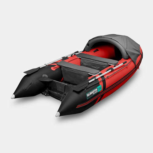Надувная лодка GLADIATOR E330PRO красно-черный