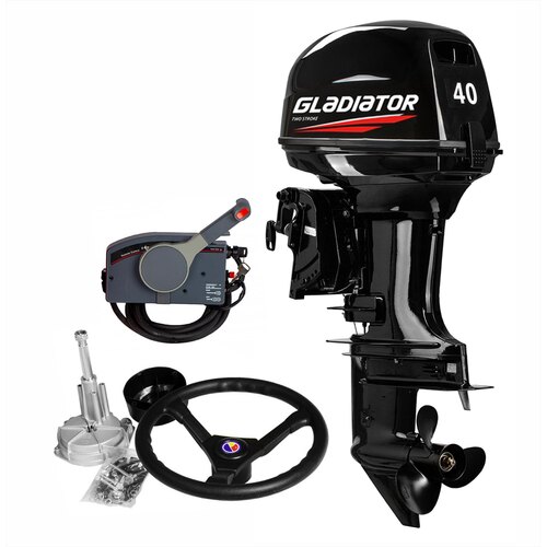 Лодочный мотор GLADIATOR G40FES с дистанционным управлением.