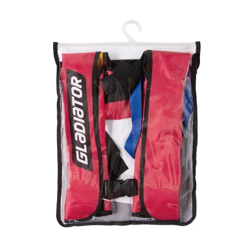 Жилет спасательный автоматический надувной красный